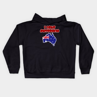 Australia Day - I Love Australia Kids Hoodie